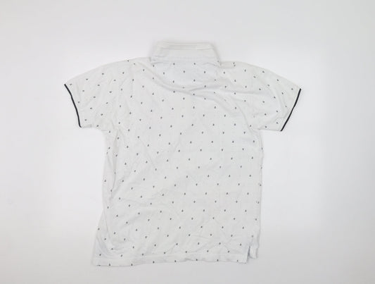 INSD Boys White Basic Polo Size L