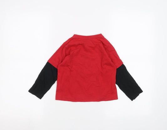 Preworn Boys Red Basic T-Shirt Size 3 Years