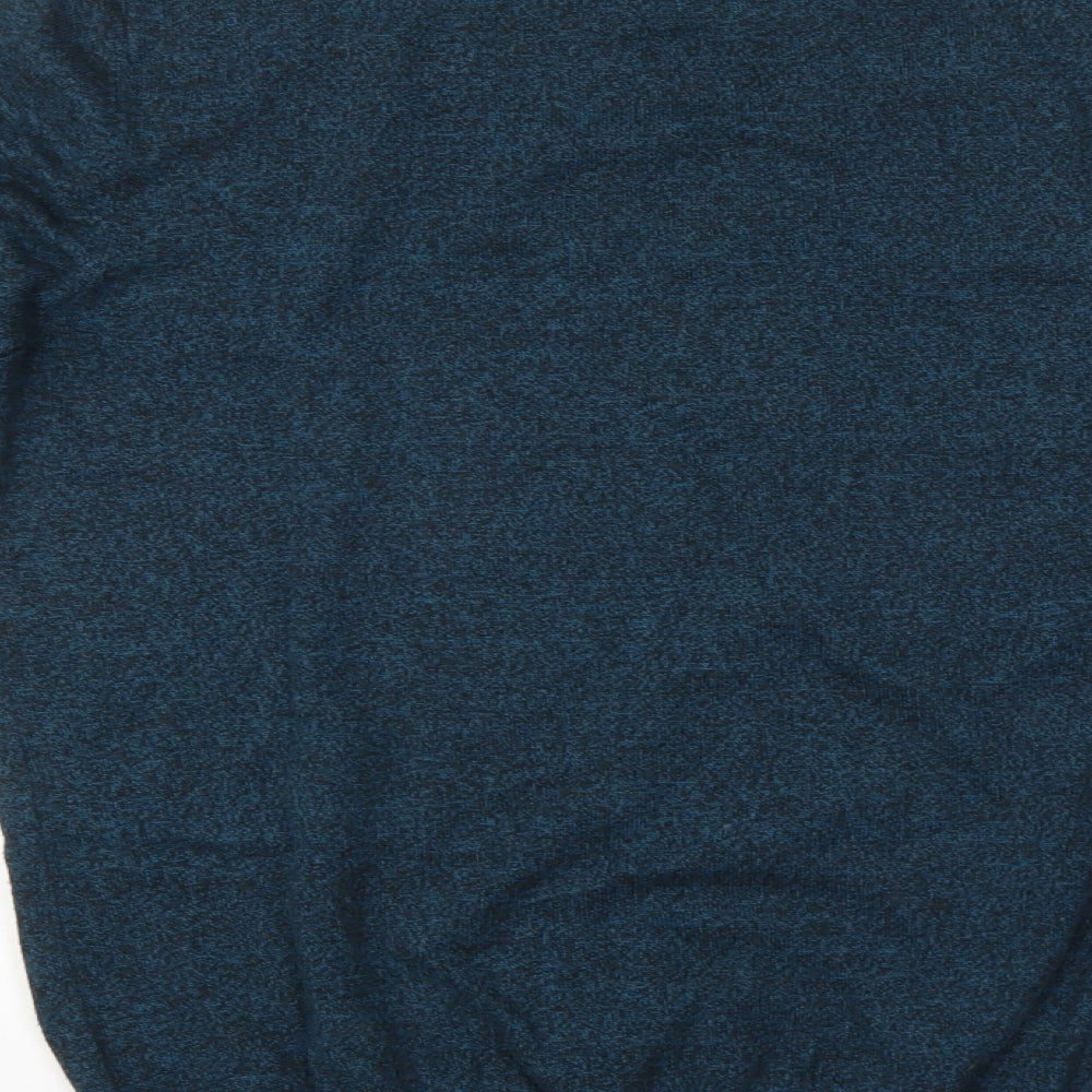 Brand and care label for Easy men’s green jumper, size M
