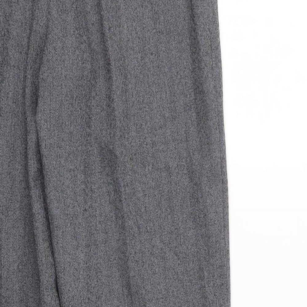 Autonomy Womens Grey Cropped Trousers Size 12 L26 in - Elastic Waist