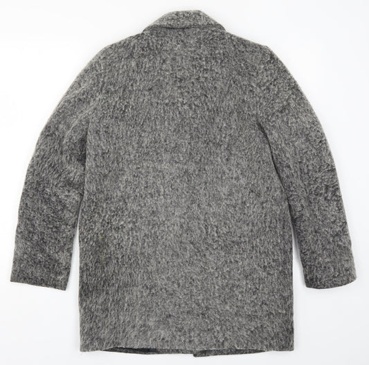 Monki Womens Grey Pea Coat Coat Size S