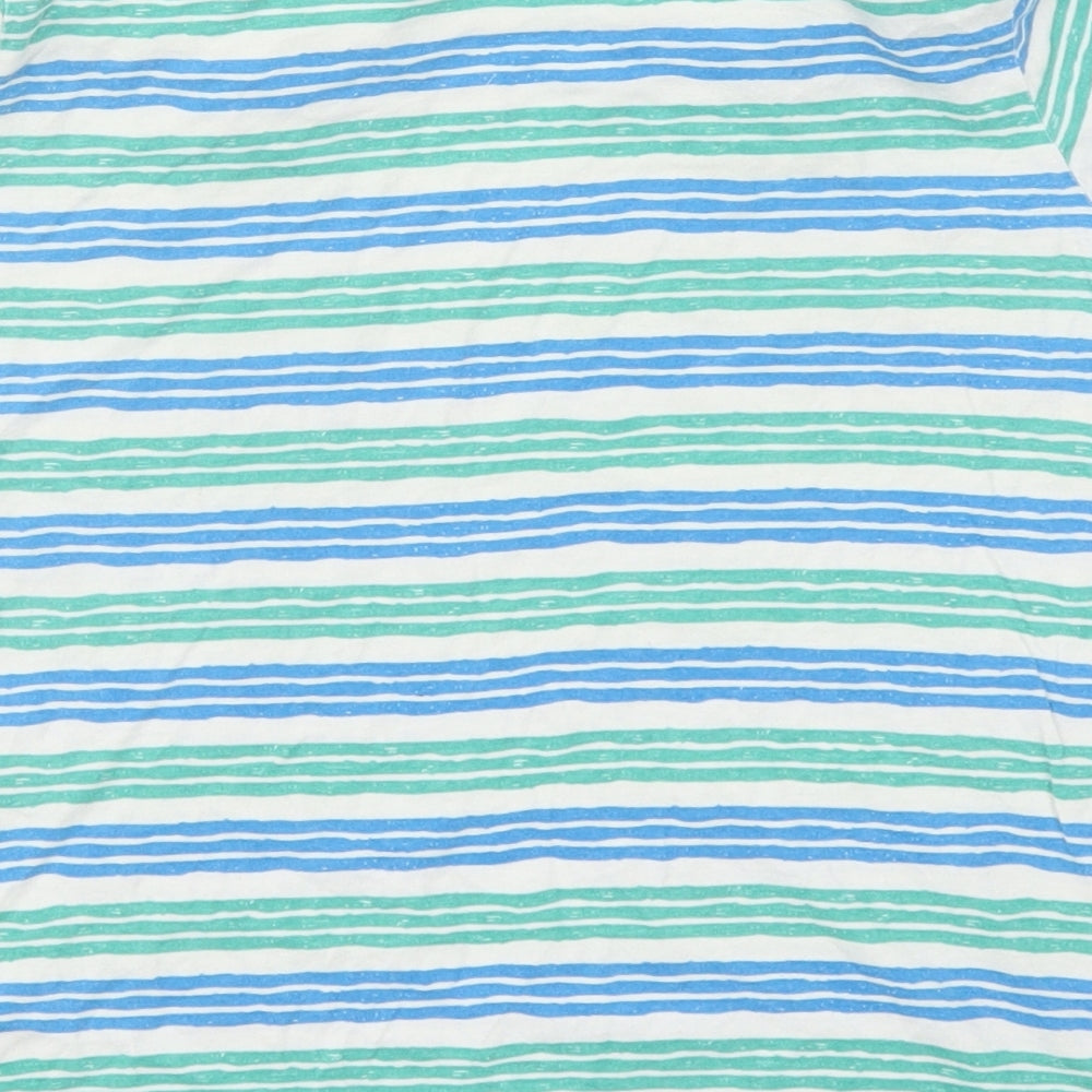 Nutmeg Boys Blue Striped Basic T-Shirt Size 9-10 Years