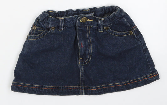 Original Marenesi Girls Blue Denim A-Line Skirt Size 2 Years