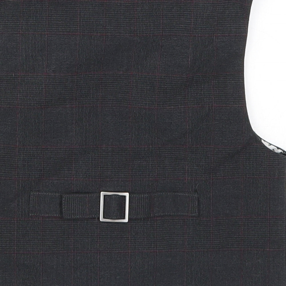 Marks and Spencer Boys Grey Check Jacket Waistcoat Size 2-3 Years