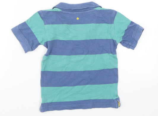 John Lewis Boys Blue Striped Basic Polo Size 3 Years