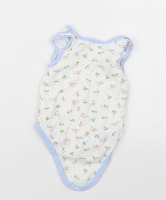 Nursery Time Boys Blue Geometric Babygrow One-Piece Size 6-9 Months