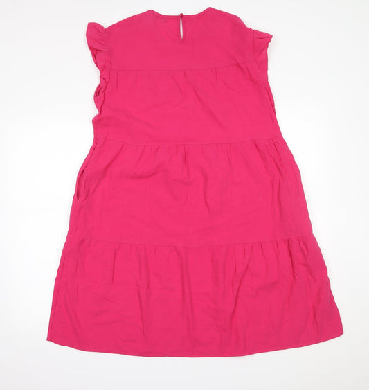 Vonda Womens Pink A-Line Size S