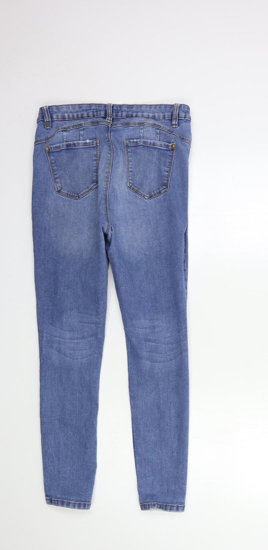 Denim & Co. Womens Blue Denim Skinny Jeans Size 28 in L27 in
