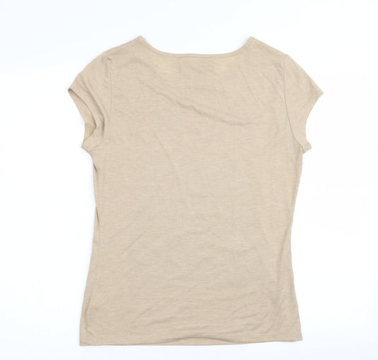 Asda George Womens Beige Basic T-Shirt Size 10