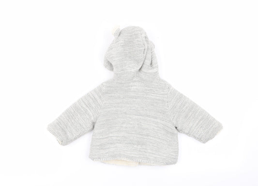 Gap Boys Grey Overcoat Coat Size 3-6 Months