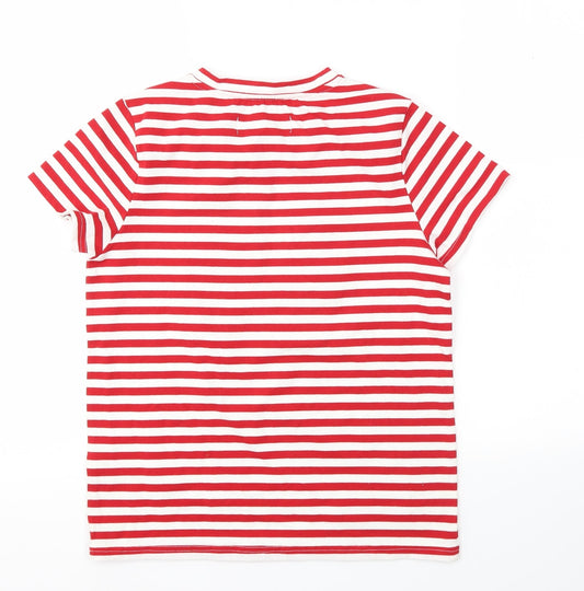 whoops Womens Multicoloured Striped Basic T-Shirt Size S