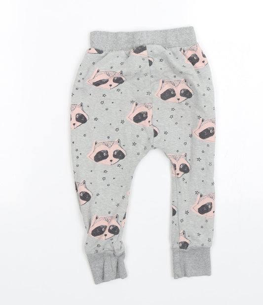 NEXT Girls Green Polka Dot Cami Pyjama Pants Size 2-3 Years - Raccoons
