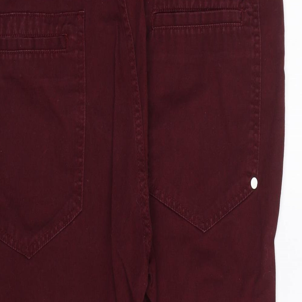 Fabric Womens Red Denim Cropped Jeans Size 36 L21 in