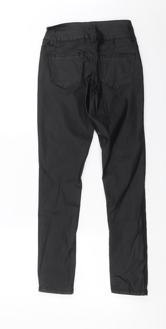 ECUPPER Womens Black Skinny Jeans Size L L27 in