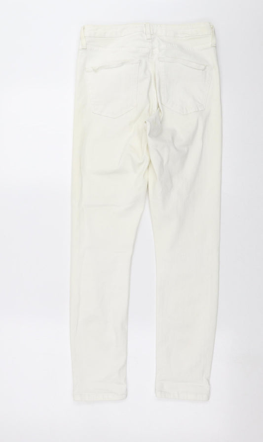 Topshop Womens Ivory Denim Skinny Jeans Size 26 in L27 in