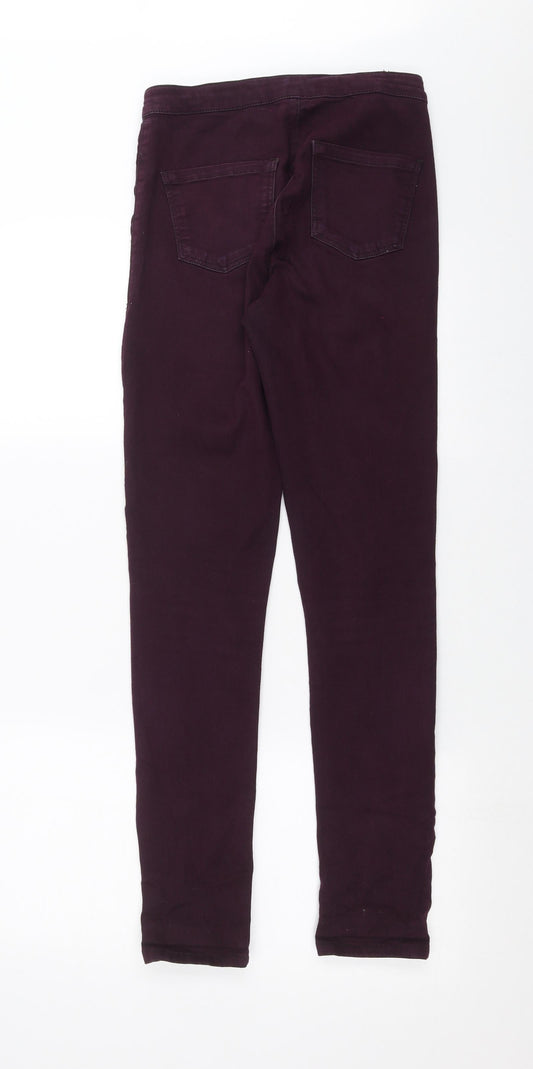 Topshop Womens Purple Denim Skinny Jeans Size 28 in L30 in