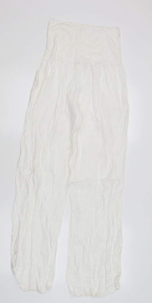 Zinka Womens White Trousers Size M L29 in