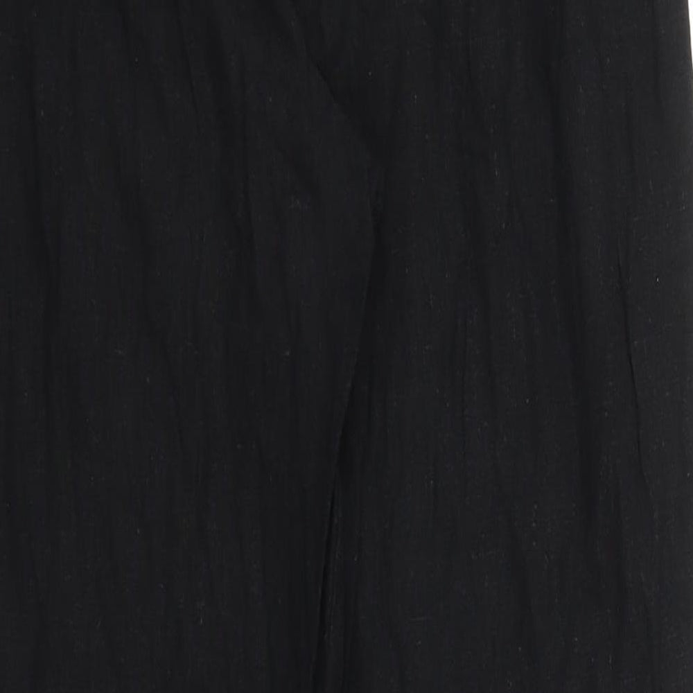 Papaya Womens Black Trousers Size 12 L27 in