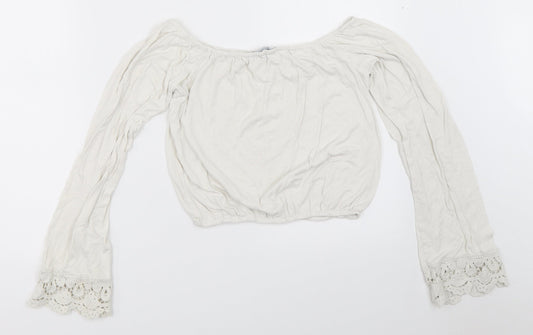 New Look Womens White Basic T-Shirt Size 6