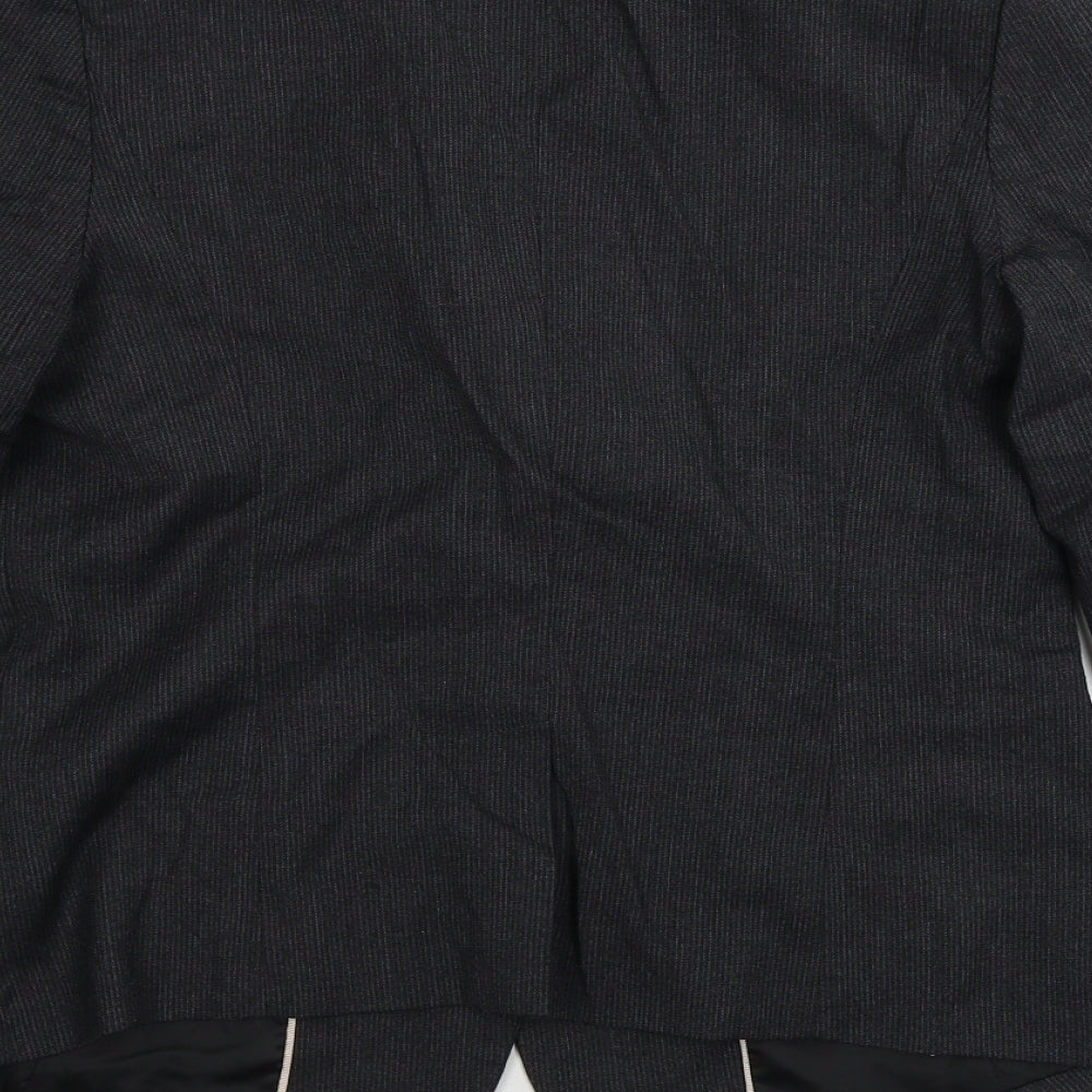Gap Womens Grey Striped Jacket Blazer Size 8