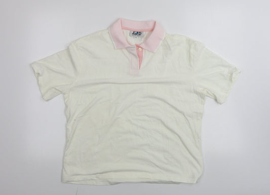 JRB Golf Mens Ivory Polo Size XL