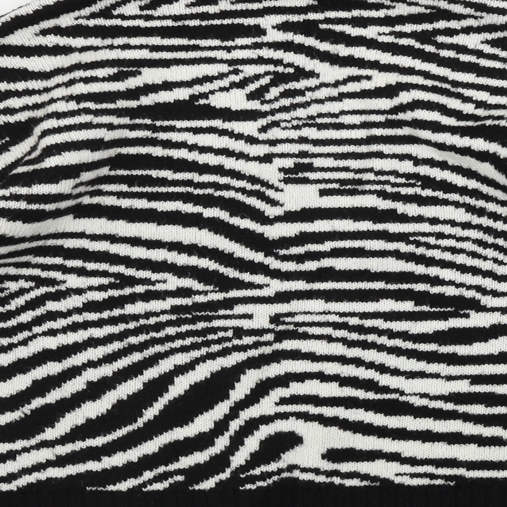 Primark Womens White Animal Print Pullover Jumper Size XS