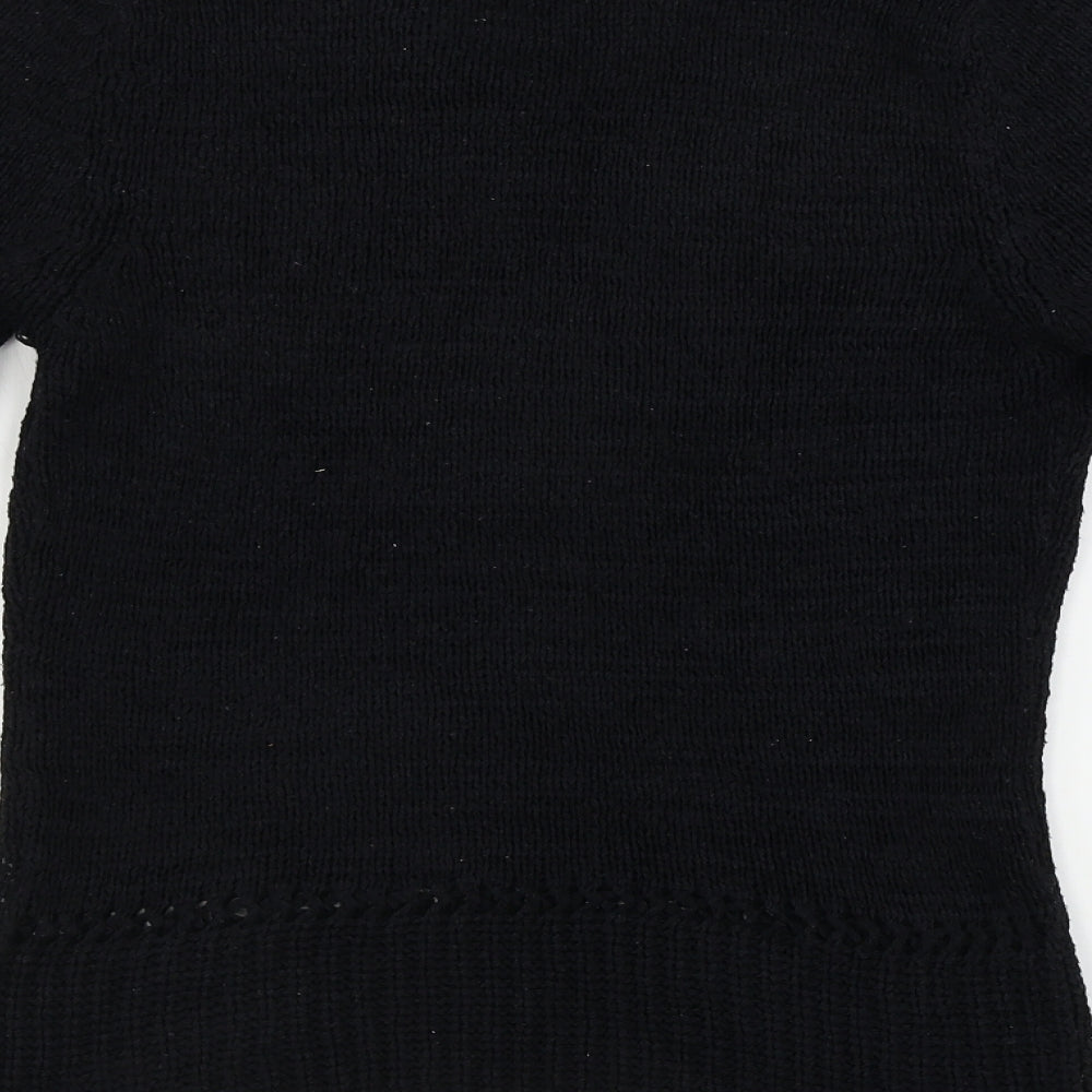 Editions Womens Black Pullover Jumper Size 10