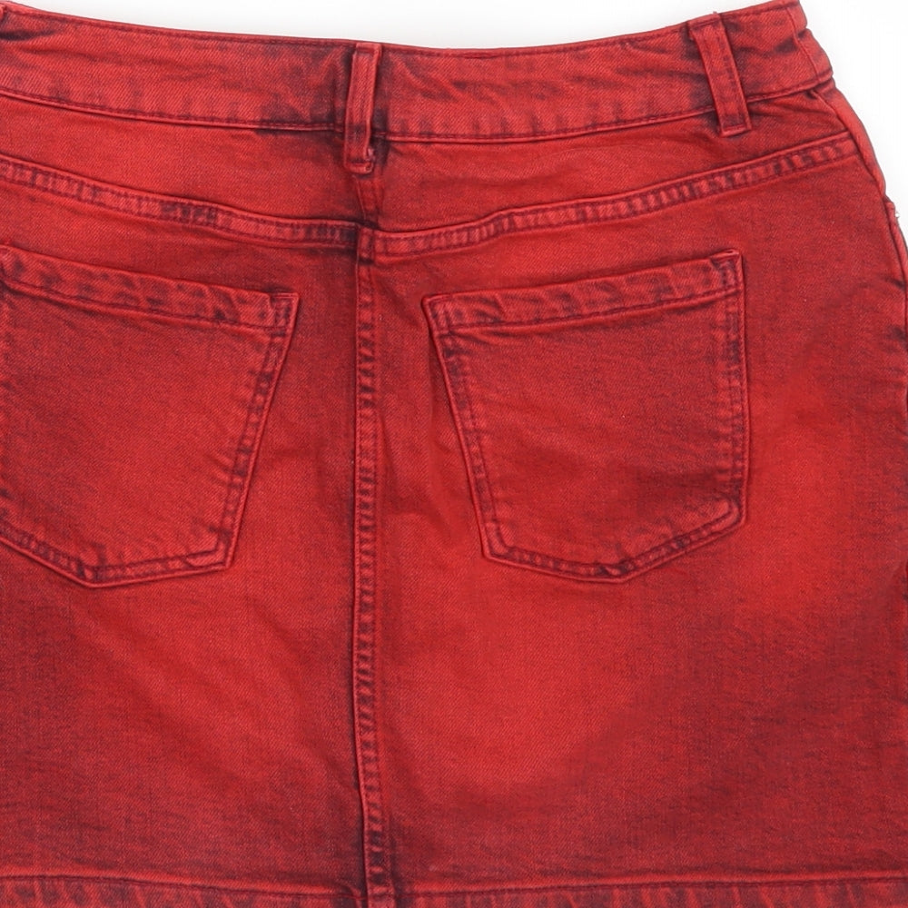 H&M Womens Orange Mini Skirt Size 6
