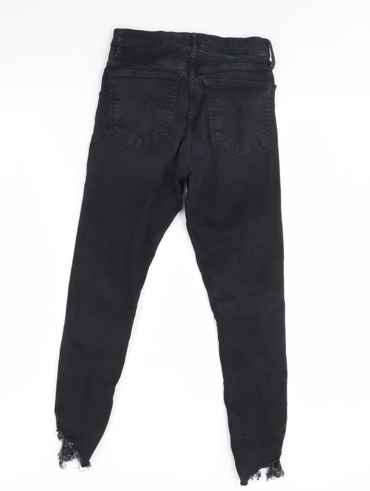 Topshop Womens Black Denim Skinny Jeans Size 28 L28 in