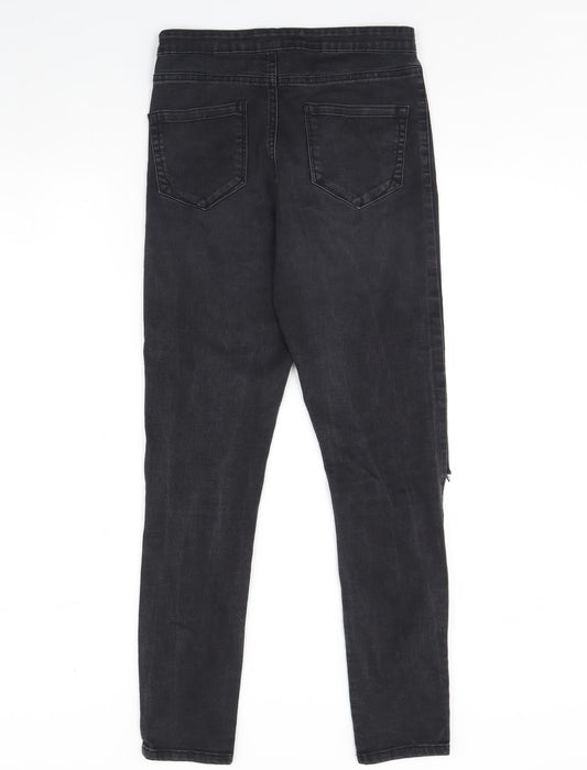 Denim & Co. Womens Black Denim Skinny Jeans Size 12 L28 in