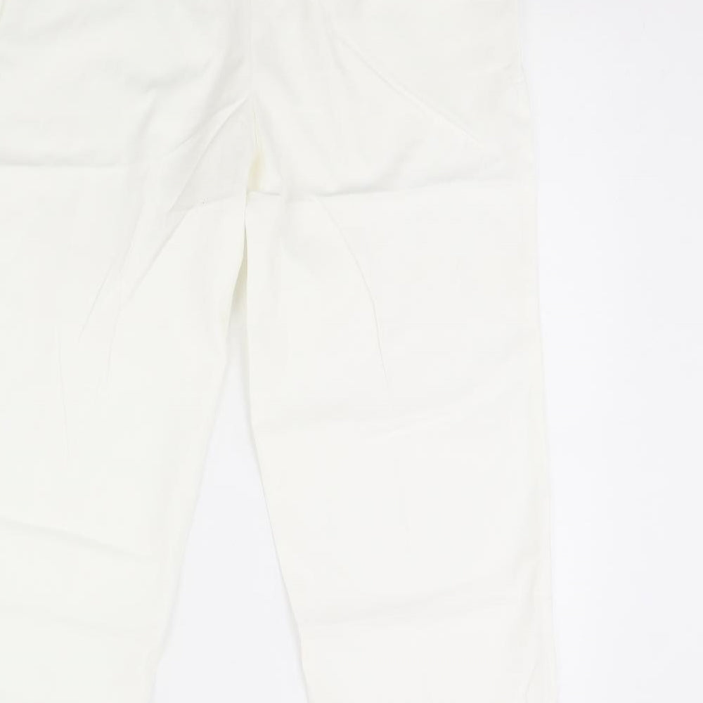 Preworn Womens Ivory Trousers Size 16 L29 in