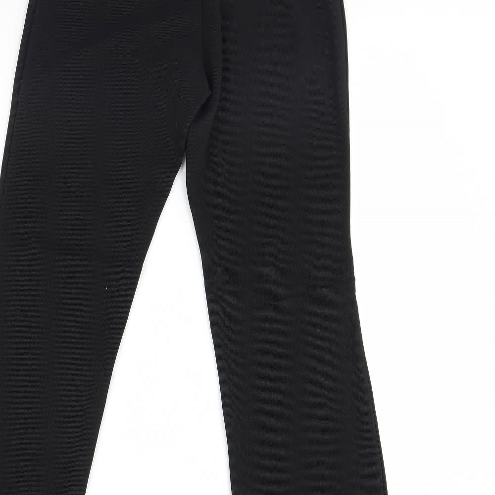 Preworn Womens Black Trousers Size 10 L28 in