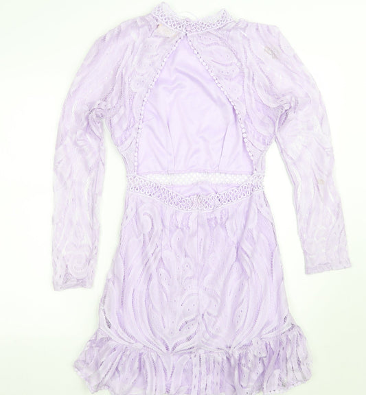 Love triangle Womens Purple A-Line Size 8