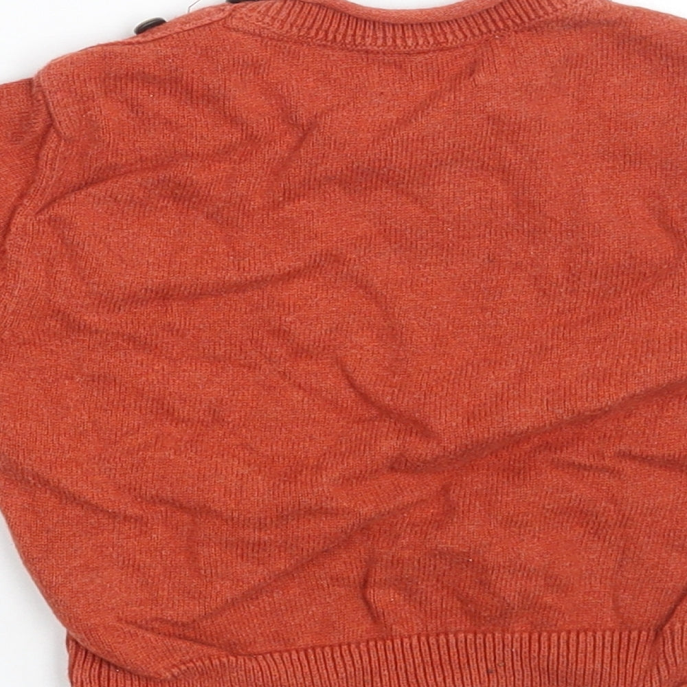 Brand and care label for Next Baby Brown jumper, size 3-6, Months