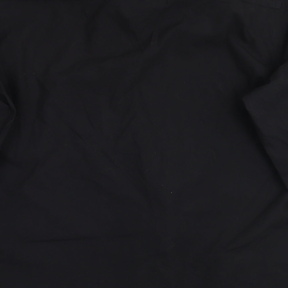 Jaccamo Mens Black Button-Up Size XL