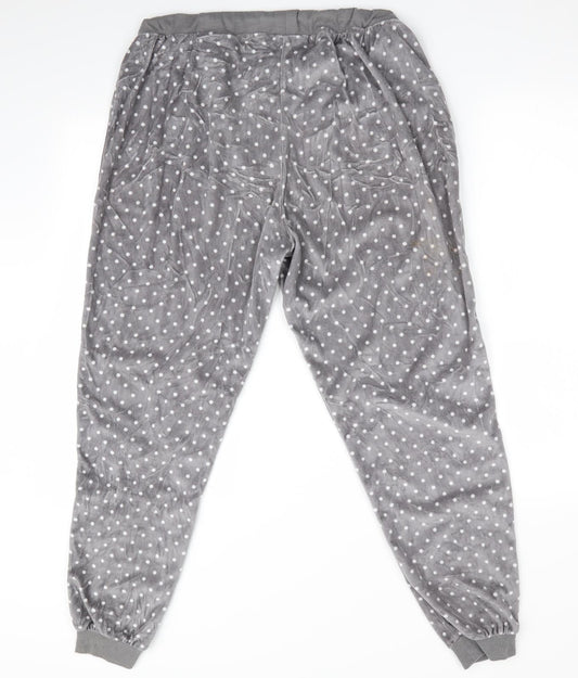 Peacocks Womens Grey Polka Dot Pyjama Pants Size 10