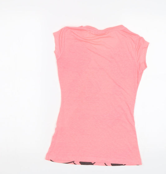 Disney Womens Pink Basic T-Shirt Size 6 - Mickey