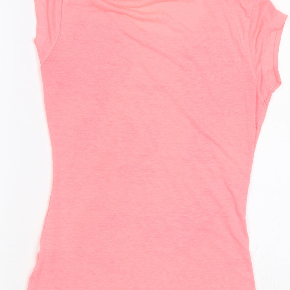 Disney Womens Pink Basic T-Shirt Size 6 - Mickey