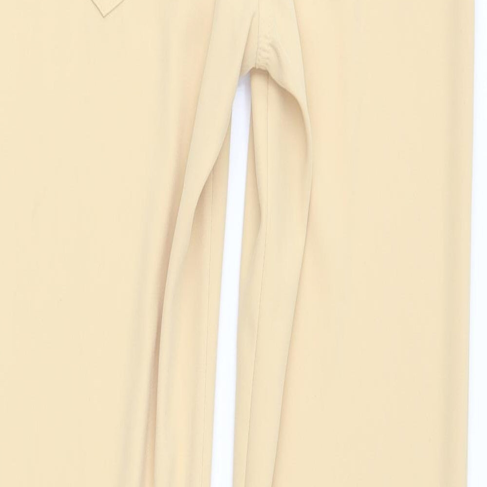 serge dana Womens Yellow Trousers Size 14 L33 in