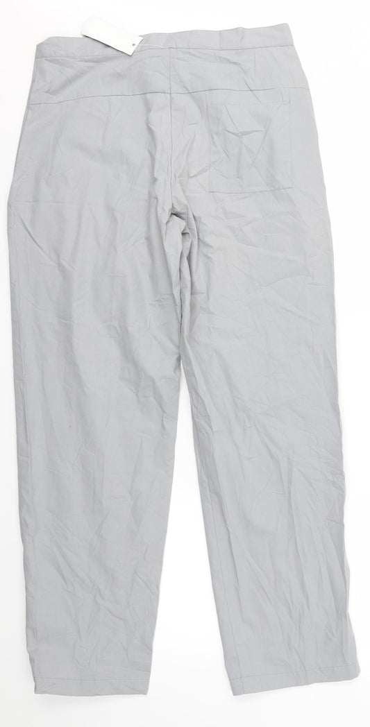 Claire Ashton Womens Grey Trousers Size 14 L31 in