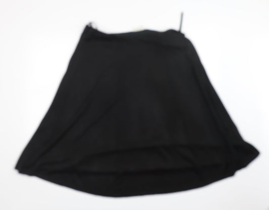 Plus Womens Black A-Line Skirt Size 38 in