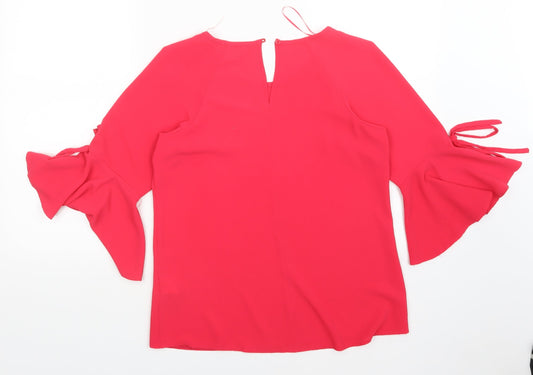 Peacocks Womens Pink Basic Blouse Size 8