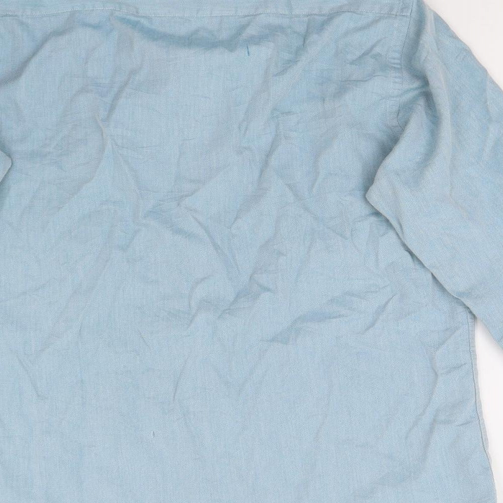 West Street Mens Blue Button-Up Size 15.5