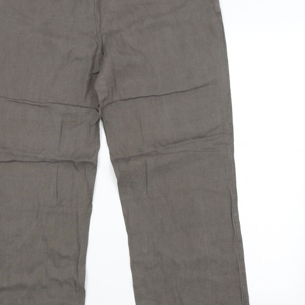 Prima Q Womens Grey Trousers Size 14 L28 in