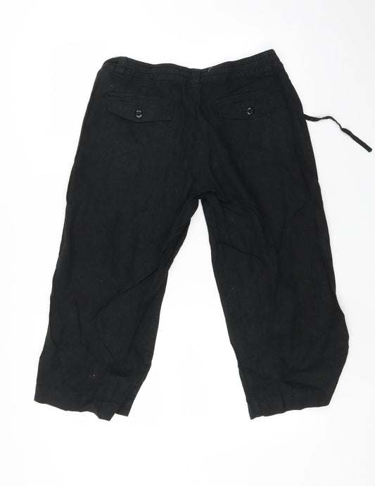 ethel Austin Womens Black Trousers Size 12 L21 in