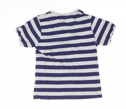 Hullabaloo Boys Multicoloured Striped Basic T-Shirt Size 7-8 Years