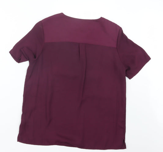Marks and Spencer Womens Purple Basic Blouse Size 10