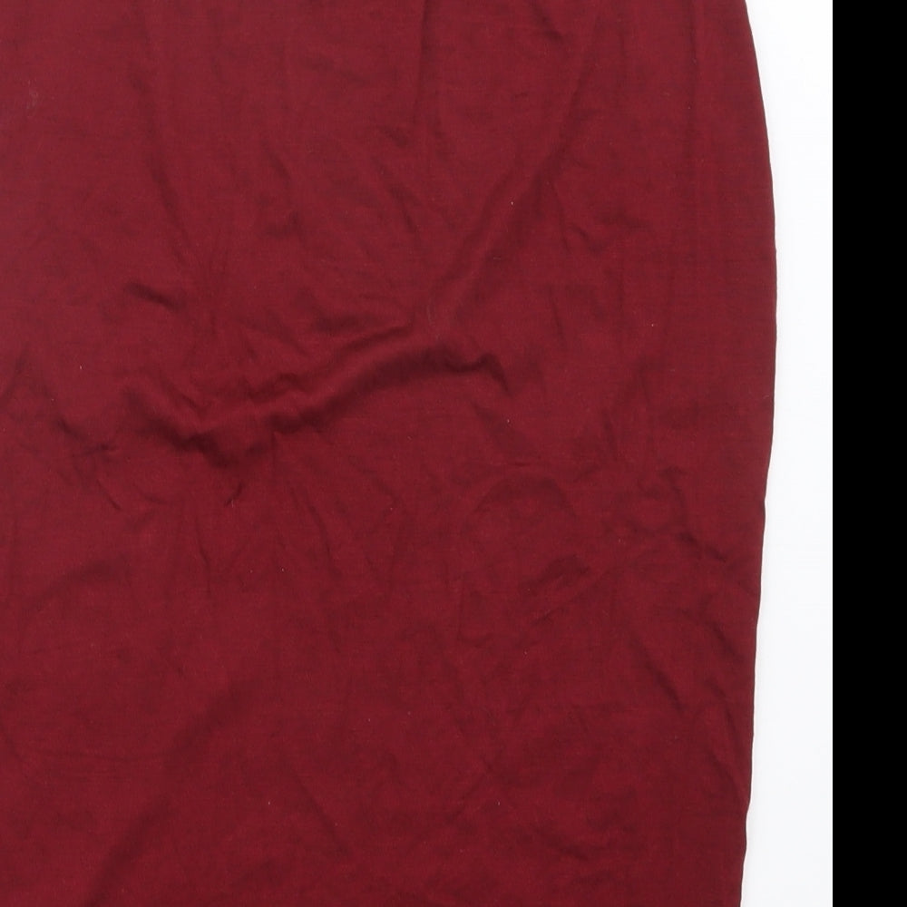 Preworn Womens Red Straight & Pencil Skirt Size 25 in