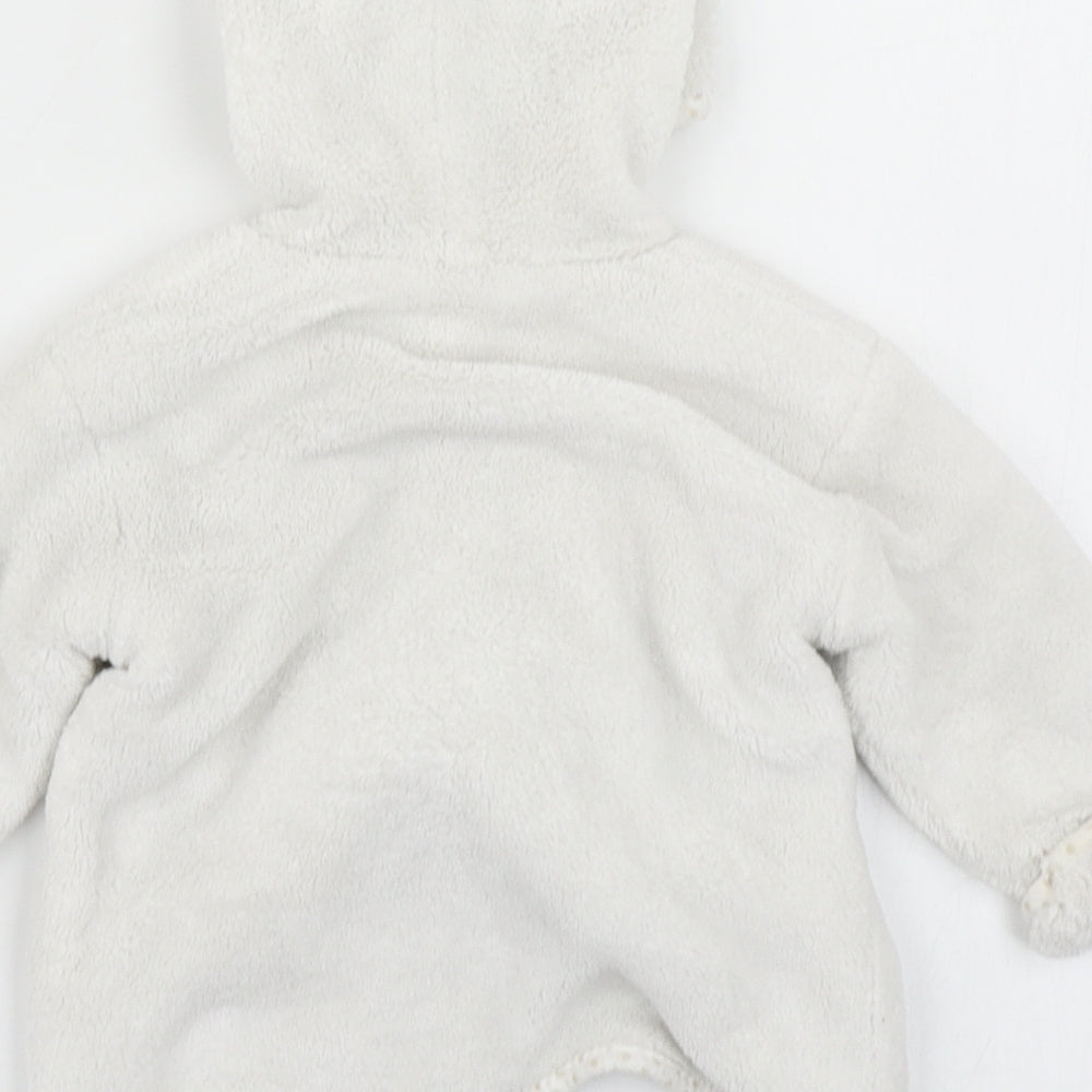 Brand and care label for Baby Baby White Solid Kaftan Robe, size 6-9, Months
