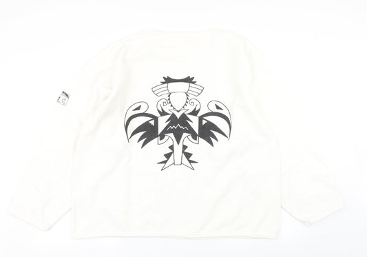 Jeronimo Mens White Pullover Sweatshirt Size M